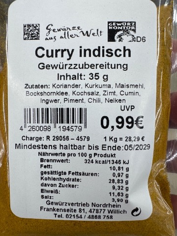 Curry Indisch